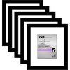 image:imageAmericanflat 11x14 Picture Frame 5Pack  Matted to 8x11  Black  Slim Molding construction Polished plexiglass front hangs vertical or horizontal sawtooth hangers includedBlack