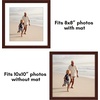 image:imageAmericanflat 11x14 Picture Frame 5Pack  Matted to 8x11  Black  Slim Molding construction Polished plexiglass front hangs vertical or horizontal sawtooth hangers includedMahogany