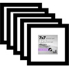 image:imageAmericanflat 11x14 Picture Frame 5Pack  Matted to 8x11  Black  Slim Molding construction Polished plexiglass front hangs vertical or horizontal sawtooth hangers includedBlack