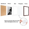 image:imageAmericanflat 11x14 Picture Frame 5Pack  Matted to 8x11  Black  Slim Molding construction Polished plexiglass front hangs vertical or horizontal sawtooth hangers includedMahogany