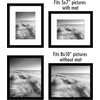 image:imageAmericanflat 11x14 Picture Frame 5Pack  Matted to 8x11  Black  Slim Molding construction Polished plexiglass front hangs vertical or horizontal sawtooth hangers includedBlack