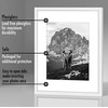 image:imageAmericanflat 11x14 Picture Frame 5Pack  Matted to 8x11  Black  Slim Molding construction Polished plexiglass front hangs vertical or horizontal sawtooth hangers includedWhite