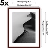 image:imageAmericanflat 11x14 Picture Frame 5Pack  Matted to 8x11  Black  Slim Molding construction Polished plexiglass front hangs vertical or horizontal sawtooth hangers includedMahogany
