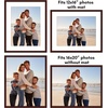 image:imageAmericanflat 11x14 Picture Frame 5Pack  Matted to 8x11  Black  Slim Molding construction Polished plexiglass front hangs vertical or horizontal sawtooth hangers includedMahogany