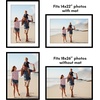 image:imageAmericanflat 11x14 Picture Frame 5Pack  Matted to 8x11  Black  Slim Molding construction Polished plexiglass front hangs vertical or horizontal sawtooth hangers includedBlack