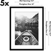 image:imageAmericanflat 11x14 Picture Frame 5Pack  Matted to 8x11  Black  Slim Molding construction Polished plexiglass front hangs vertical or horizontal sawtooth hangers includedBlack