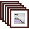 image:imageAmericanflat 11x14 Picture Frame 5Pack  Matted to 8x11  Black  Slim Molding construction Polished plexiglass front hangs vertical or horizontal sawtooth hangers includedMahogany