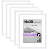 image:imageAmericanflat 11x14 Picture Frame 5Pack  Matted to 8x11  Black  Slim Molding construction Polished plexiglass front hangs vertical or horizontal sawtooth hangers includedWhite