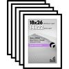 image:imageAmericanflat 11x14 Picture Frame 5Pack  Matted to 8x11  Black  Slim Molding construction Polished plexiglass front hangs vertical or horizontal sawtooth hangers includedBlack