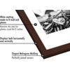 image:imageAmericanflat 11x14 Picture Frame 5Pack  Matted to 8x11  Black  Slim Molding construction Polished plexiglass front hangs vertical or horizontal sawtooth hangers includedMahogany