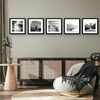 image:imageAmericanflat 11x14 Picture Frame 5Pack  Matted to 8x11  Black  Slim Molding construction Polished plexiglass front hangs vertical or horizontal sawtooth hangers includedBlack
