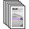 image:imageAmericanflat 11x14 Picture Frame 5Pack  Matted to 8x11  Black  Slim Molding construction Polished plexiglass front hangs vertical or horizontal sawtooth hangers includedBlack