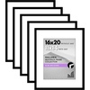 image:imageAmericanflat 11x14 Picture Frame 5Pack  Matted to 8x11  Black  Slim Molding construction Polished plexiglass front hangs vertical or horizontal sawtooth hangers includedBlack