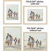 image:imageAmericanflat 11x14 Picture Frame 5Pack  Matted to 8x11  Black  Slim Molding construction Polished plexiglass front hangs vertical or horizontal sawtooth hangers includedNatural Oak