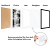 image:imageAmericanflat 11x14 Picture Frame 5Pack  Matted to 8x11  Black  Slim Molding construction Polished plexiglass front hangs vertical or horizontal sawtooth hangers includedBlack