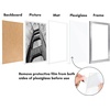 image:imageAmericanflat 11x14 Picture Frame 5Pack  Matted to 8x11  Black  Slim Molding construction Polished plexiglass front hangs vertical or horizontal sawtooth hangers includedSilver