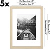 image:imageAmericanflat 11x14 Picture Frame 5Pack  Matted to 8x11  Black  Slim Molding construction Polished plexiglass front hangs vertical or horizontal sawtooth hangers includedNatural Oak