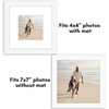 image:imageAmericanflat 11x14 Picture Frame 5Pack  Matted to 8x11  Black  Slim Molding construction Polished plexiglass front hangs vertical or horizontal sawtooth hangers includedWhite