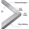 image:imageAmericanflat 11x14 Picture Frame 5Pack  Matted to 8x11  Black  Slim Molding construction Polished plexiglass front hangs vertical or horizontal sawtooth hangers includedSilver