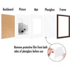 image:imageAmericanflat 11x14 Picture Frame 5Pack  Matted to 8x11  Black  Slim Molding construction Polished plexiglass front hangs vertical or horizontal sawtooth hangers includedMahogany