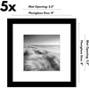 image:imageAmericanflat 11x14 Picture Frame 5Pack  Matted to 8x11  Black  Slim Molding construction Polished plexiglass front hangs vertical or horizontal sawtooth hangers includedBlack