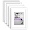 image:imageAmericanflat 11x14 Picture Frame 5Pack  Matted to 8x11  Black  Slim Molding construction Polished plexiglass front hangs vertical or horizontal sawtooth hangers includedWhite