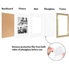 image:imageAmericanflat 11x14 Picture Frame 5Pack  Matted to 8x11  Black  Slim Molding construction Polished plexiglass front hangs vertical or horizontal sawtooth hangers includedGold