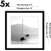 image:imageAmericanflat 11x14 Picture Frame 5Pack  Matted to 8x11  Black  Slim Molding construction Polished plexiglass front hangs vertical or horizontal sawtooth hangers includedBlack