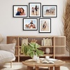 image:imageAmericanflat 11x14 Picture Frame 5Pack  Matted to 8x11  Black  Slim Molding construction Polished plexiglass front hangs vertical or horizontal sawtooth hangers includedBlack