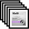 image:imageAmericanflat 11x14 Picture Frame 5Pack  Matted to 8x11  Black  Slim Molding construction Polished plexiglass front hangs vertical or horizontal sawtooth hangers includedBlack