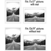 image:imageAmericanflat 11x14 Picture Frame 5Pack  Matted to 8x11  Black  Slim Molding construction Polished plexiglass front hangs vertical or horizontal sawtooth hangers includedWhite