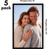 image:imageAmericanflat 11x14 Picture Frame 5Pack  Matted to 8x11  Black  Slim Molding construction Polished plexiglass front hangs vertical or horizontal sawtooth hangers includedBlack