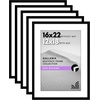 image:imageAmericanflat 11x14 Picture Frame 5Pack  Matted to 8x11  Black  Slim Molding construction Polished plexiglass front hangs vertical or horizontal sawtooth hangers includedBlack