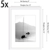 image:imageAmericanflat 11x14 Picture Frame 5Pack  Matted to 8x11  Black  Slim Molding construction Polished plexiglass front hangs vertical or horizontal sawtooth hangers includedWhite