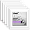 image:imageAmericanflat 11x14 Picture Frame 5Pack  Matted to 8x11  Black  Slim Molding construction Polished plexiglass front hangs vertical or horizontal sawtooth hangers includedWhite