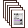 image:imageAmericanflat 11x14 Picture Frame 5Pack  Matted to 8x11  Black  Slim Molding construction Polished plexiglass front hangs vertical or horizontal sawtooth hangers includedMahogany