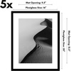 image:imageAmericanflat 11x14 Picture Frame 5Pack  Matted to 8x11  Black  Slim Molding construction Polished plexiglass front hangs vertical or horizontal sawtooth hangers includedBlack