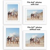 image:imageAmericanflat 11x14 Picture Frame 5Pack  Matted to 8x11  Black  Slim Molding construction Polished plexiglass front hangs vertical or horizontal sawtooth hangers includedWhite
