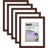 image:imageAmericanflat 11x14 Picture Frame 5Pack  Matted to 8x11  Black  Slim Molding construction Polished plexiglass front hangs vertical or horizontal sawtooth hangers includedMahogany