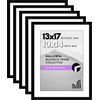 image:imageAmericanflat 11x14 Picture Frame 5Pack  Matted to 8x11  Black  Slim Molding construction Polished plexiglass front hangs vertical or horizontal sawtooth hangers includedSilver