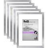 image:imageAmericanflat 11x14 Picture Frame 5Pack  Matted to 8x11  Black  Slim Molding construction Polished plexiglass front hangs vertical or horizontal sawtooth hangers includedSilver