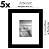 image:imageAmericanflat 11x14 Picture Frame 5Pack  Matted to 8x11  Black  Slim Molding construction Polished plexiglass front hangs vertical or horizontal sawtooth hangers includedBlack
