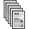 image:imageAmericanflat 11x14 Picture Frame 5Pack  Matted to 8x11  Black  Slim Molding construction Polished plexiglass front hangs vertical or horizontal sawtooth hangers includedBlack