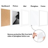 image:imageAmericanflat 11x14 Picture Frame 5Pack  Matted to 8x11  Black  Slim Molding construction Polished plexiglass front hangs vertical or horizontal sawtooth hangers includedWhite