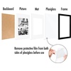 image:imageAmericanflat 11x14 Picture Frame 5Pack  Matted to 8x11  Black  Slim Molding construction Polished plexiglass front hangs vertical or horizontal sawtooth hangers includedBlack