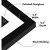 image:imageAmericanflat 11x14 Picture Frame 5Pack  Matted to 8x11  Black  Slim Molding construction Polished plexiglass front hangs vertical or horizontal sawtooth hangers includedBlack