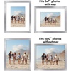 image:imageAmericanflat 11x14 Picture Frame 5Pack  Matted to 8x11  Black  Slim Molding construction Polished plexiglass front hangs vertical or horizontal sawtooth hangers includedSilver