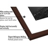 image:imageAmericanflat 11x14 Picture Frame 5Pack  Matted to 8x11  Black  Slim Molding construction Polished plexiglass front hangs vertical or horizontal sawtooth hangers includedMahogany