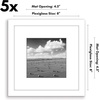image:imageAmericanflat 11x14 Picture Frame 5Pack  Matted to 8x11  Black  Slim Molding construction Polished plexiglass front hangs vertical or horizontal sawtooth hangers includedWhite