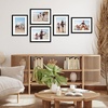 image:imageAmericanflat 11x14 Picture Frame 5Pack  Matted to 8x11  Black  Slim Molding construction Polished plexiglass front hangs vertical or horizontal sawtooth hangers includedBlack